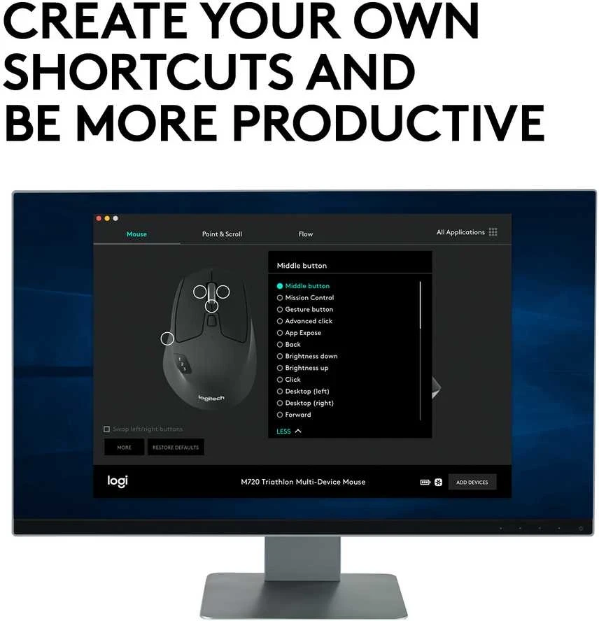 Optinė belaidė pelė Logitech M720 Triathlon