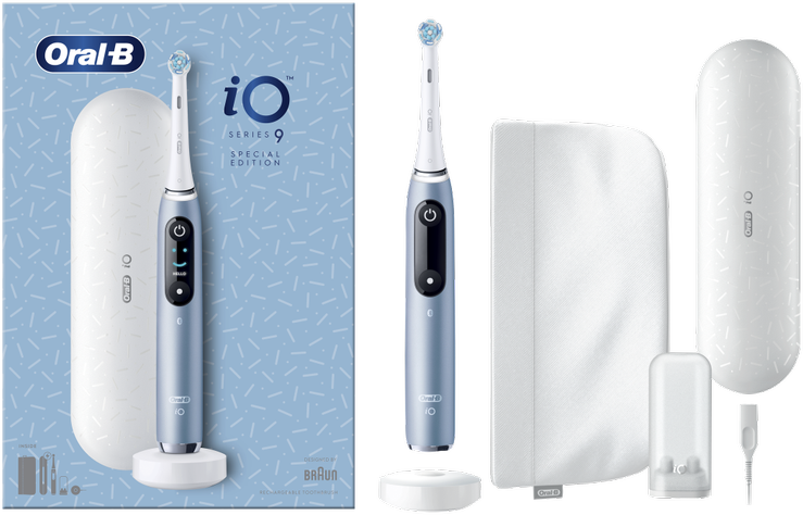 Oral-B iO Series 9 Special Edition Elektrinis dantų šepetėlis, mėlynos spalvos