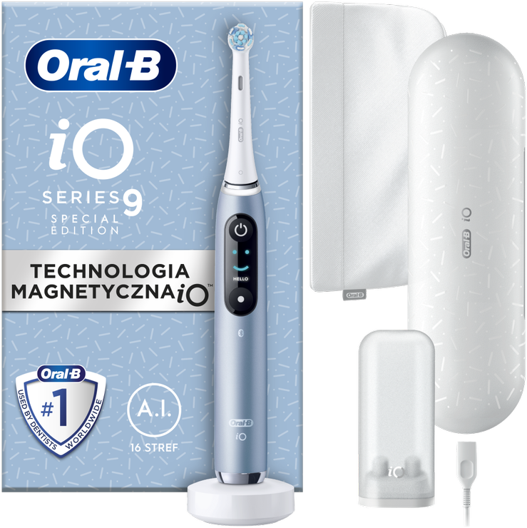 Oral-B iO Series 9 Special Edition Elektrinis dantų šepetėlis, mėlynos spalvos