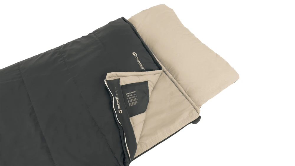 Outwell stačiakampis miegmaišis Contour Prime, 220x85cm, tamsiai pilkas
