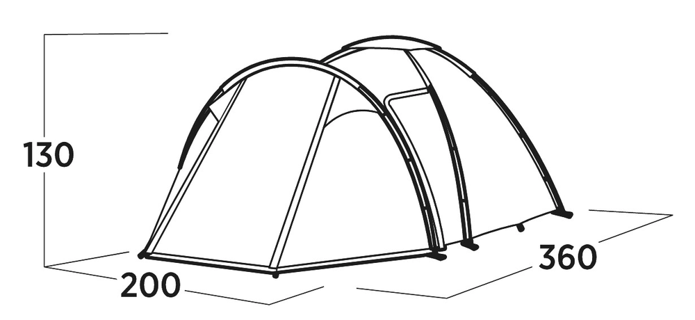 Easy Camp Lomsdal 3 - trivietė šeimyninė palapinė (120479)