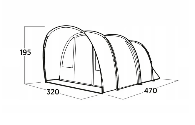 Palapinė Easy Camp Skarvan 5 120497 (Ekspozicinė prekė)