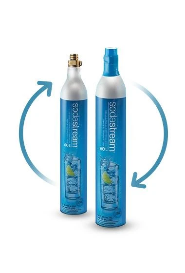 SODASTREAM AlcoJet angliarūgštės (CO2) cilindro papildymas, 60L (privalomas tuščio CO2 cilindro grąžinimas) mėlynas