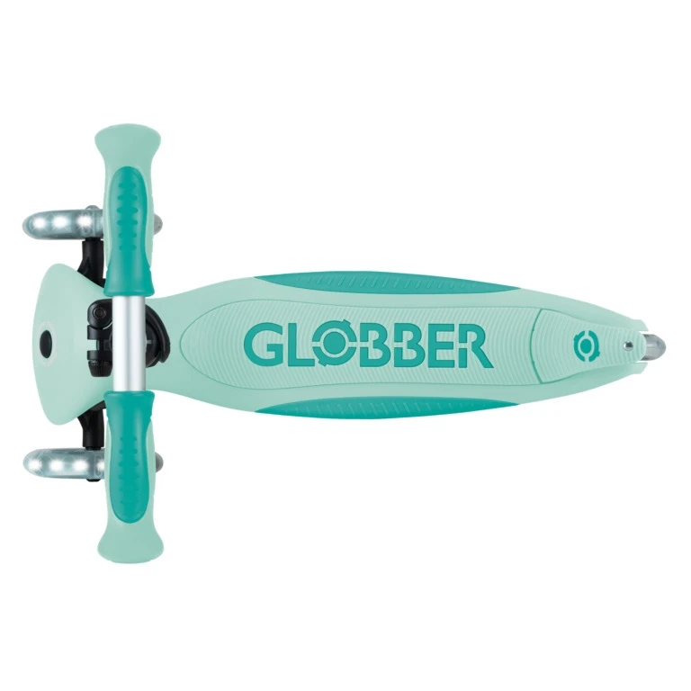 Paspirtukas GLOBBER Go Up Deluxe Lights, metų-pistacijų spalvos