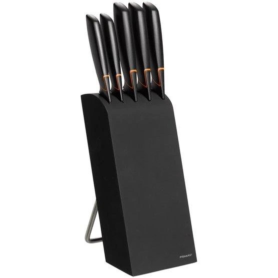 Fiskars Peilių rinkinys Edge 5 peiliai+stovas 1003099