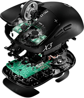 Belaidė žaidimų pelė Logitech Superstrike X3, Juoda