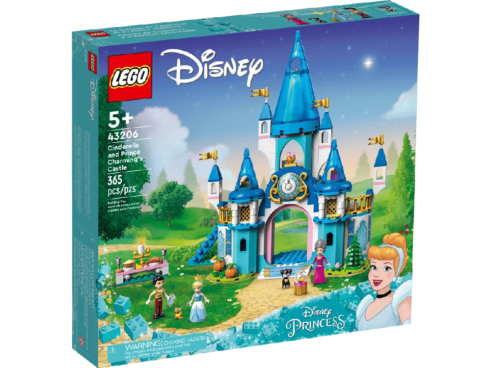 LEGO® ǀ Disney Pelenės ir Žavingojo princo pilis 43206 konstravimo rinkinys (365 dalys) 43206