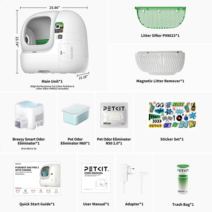 Automatinis katės tualetas Petkit Purobot Max Pro 2