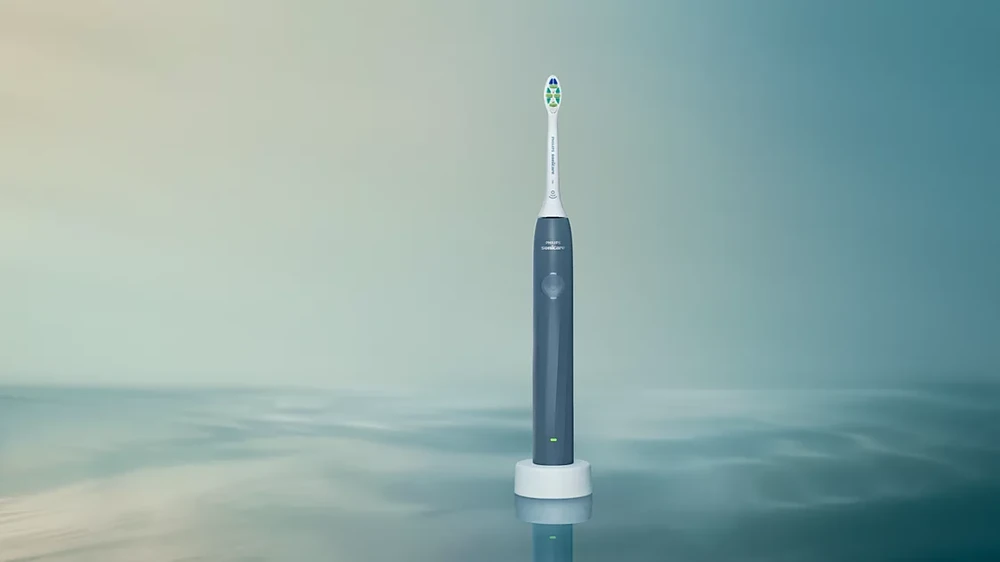 „Philips“ Sonicare 2100 Įkraunamas dantų šepetėlis, tamsiai mėlynos spalvos | HX4021/04