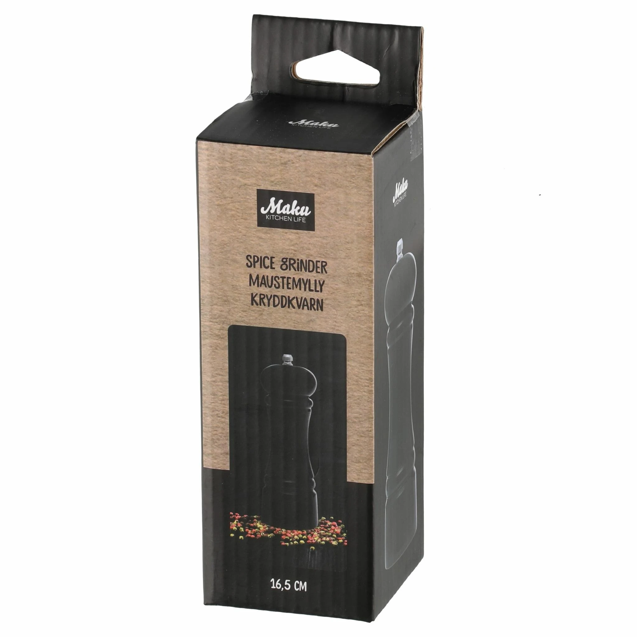 Pipirų malūnėlis Maku 16,5cm juodas