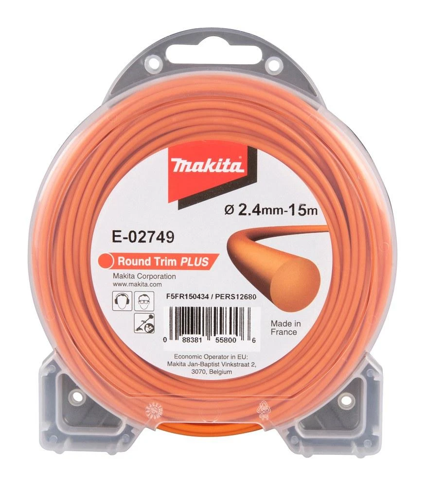 Makita Trimeriai 2,4mm/15m apvalus valas E-02749
