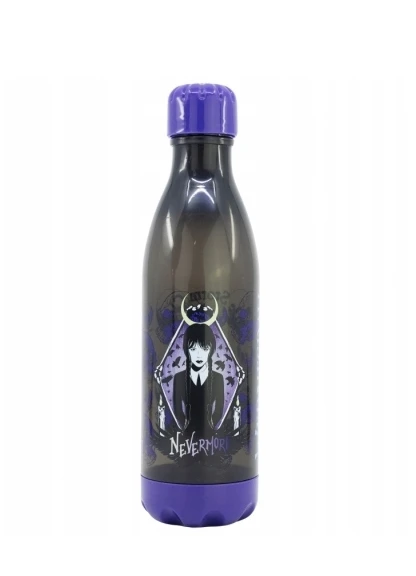 Plastikinis buteliukas su Wednesday serialo motyvu, 600 ml