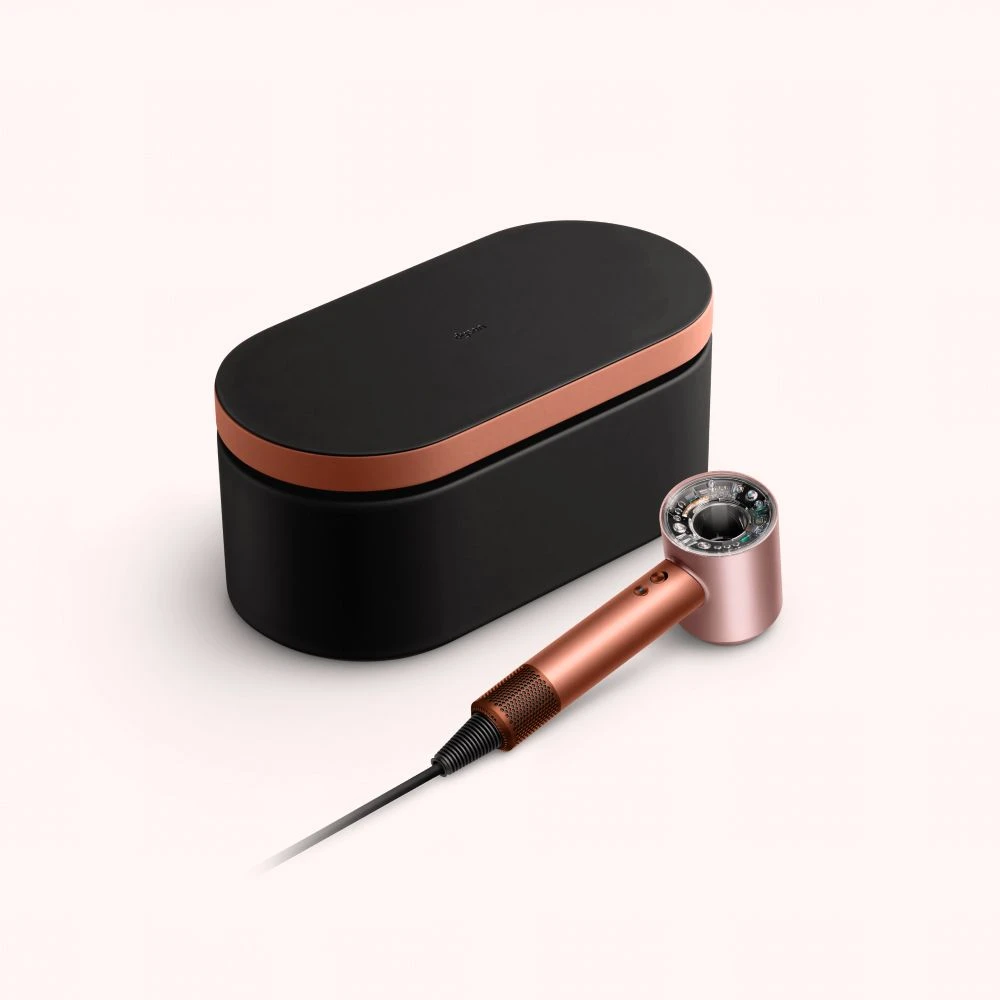 Plaukų džiovintuvas „Dyson Supersonic Nural™“ – „Curly+Coily“ (Amber silk/ Pink champagne spalvos)
