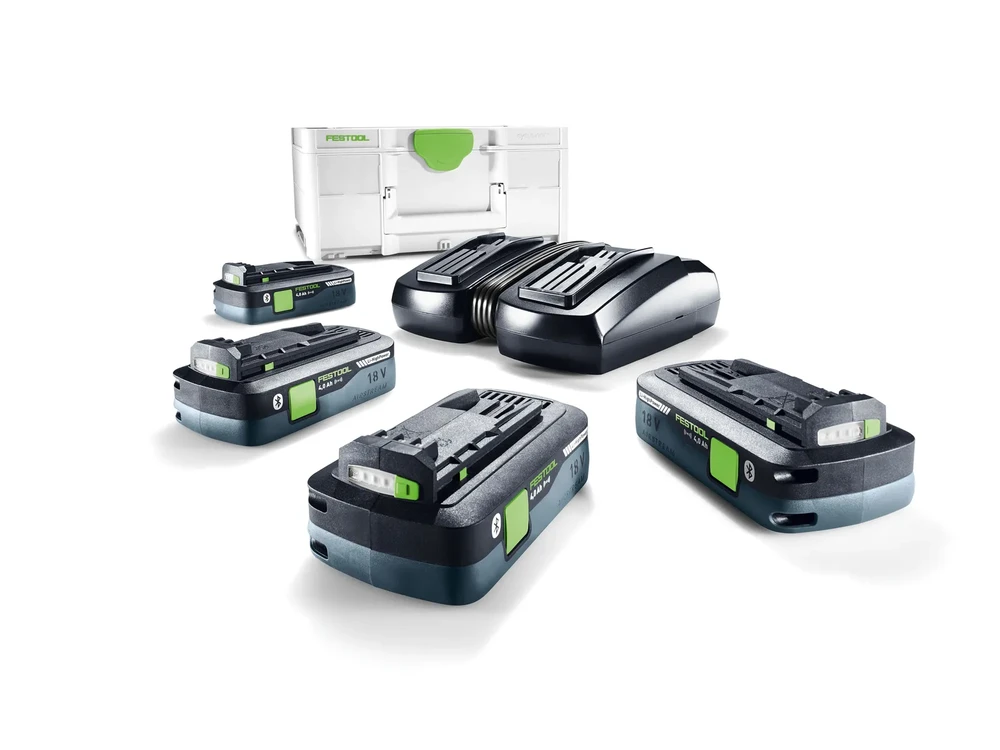 Festool 18V akumuliatorių komplektas su dvigubu įkrovikliu