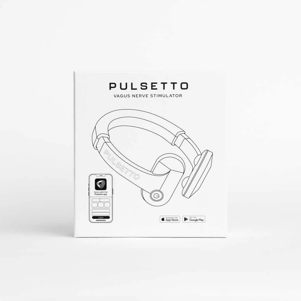 Pulsetto Lite klajoklio nervo stimuliatorius ant kaklo juostos atsipalaidavimui ir miego gerovei