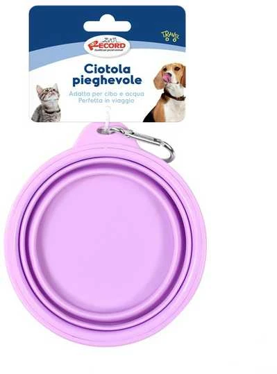 Record silikoninis kelioninis dubenėlis, sulankstomas Ø 18 cm - talpa 1 l, spalva: Lilac