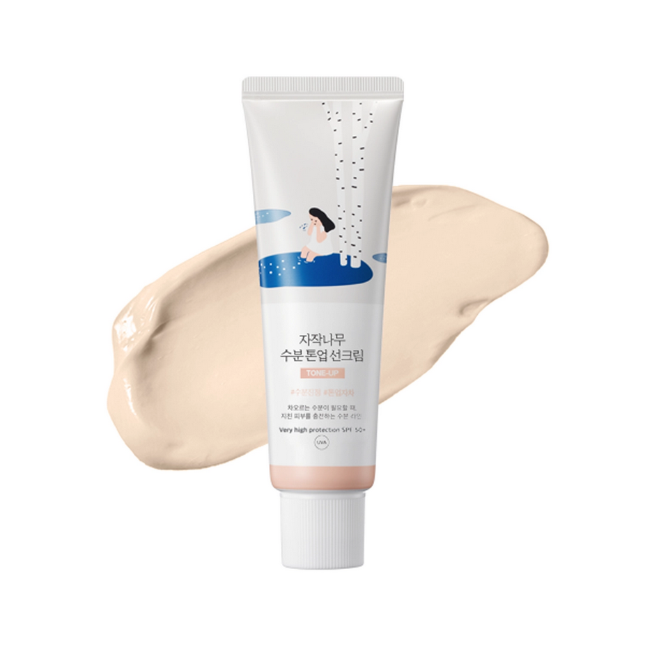 Round Lab Birch Juice Moisturizing Tone Up Sunscreen SPF50+ Tonuojantis apsauginis kremas nuo saulės, 50 ml