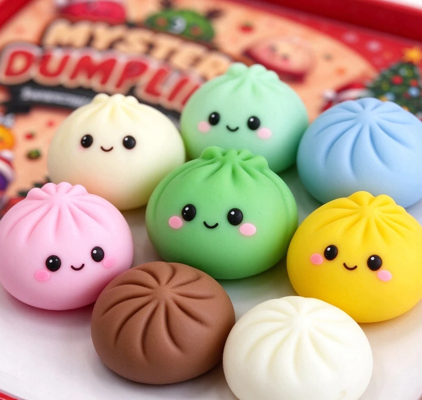 Squishy figūrėlių advento kalendorius "Mystery Dumpling"