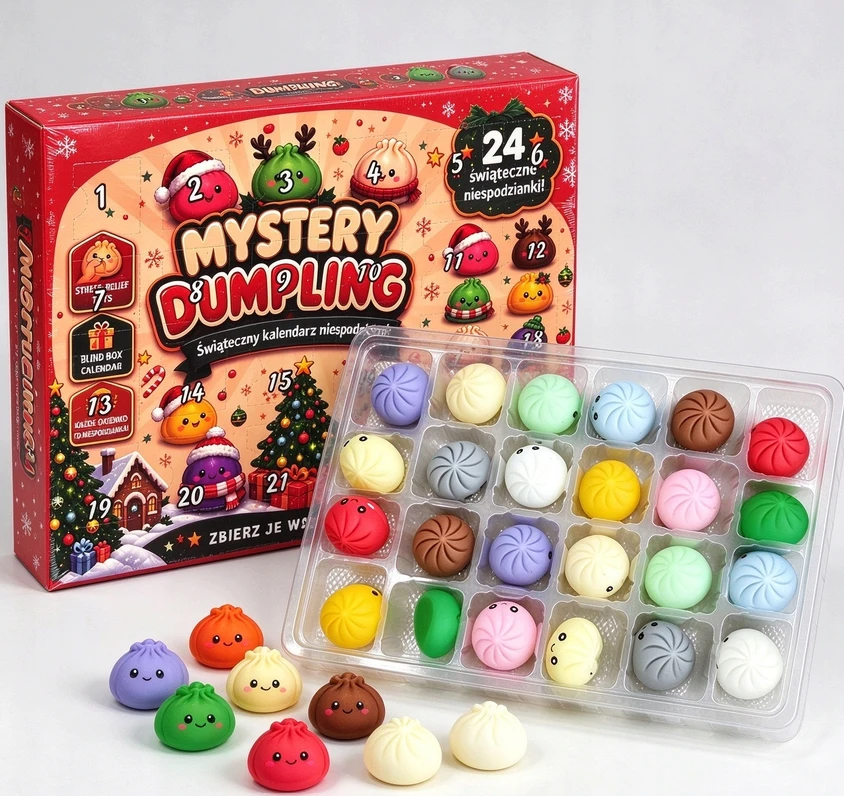 Squishy figūrėlių advento kalendorius "Mystery Dumpling"