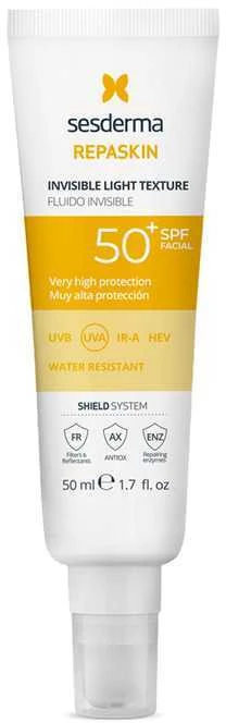 Sesderma Repaskin Invisible Light Texture Apsauginis fluidas nuo saulės su SPF50+, 50 ml