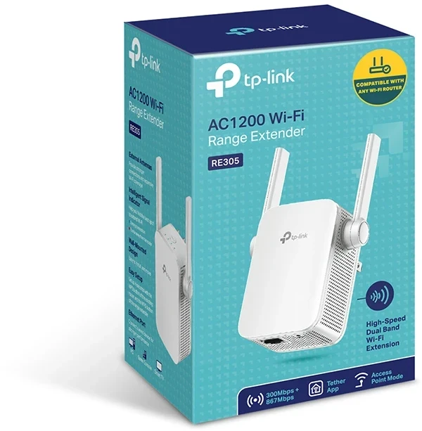 Signalo stiprintuvas TP-Link AC1200 Wi-Fi Range Extender