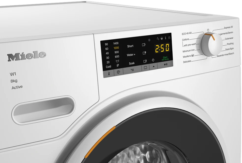 Skalbimo mašina Miele W1 WWA120 WCS Active, 8 kg, 1400 aps./min., balta