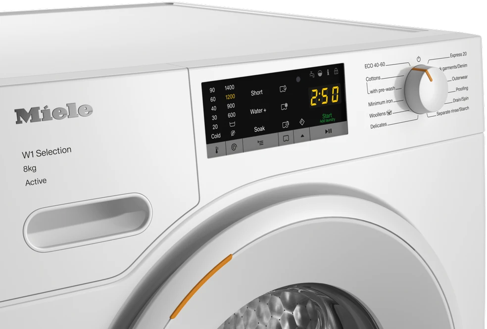 Skalbimo mašina Miele WSA123 WCS 8kg Active | baltos spalvos