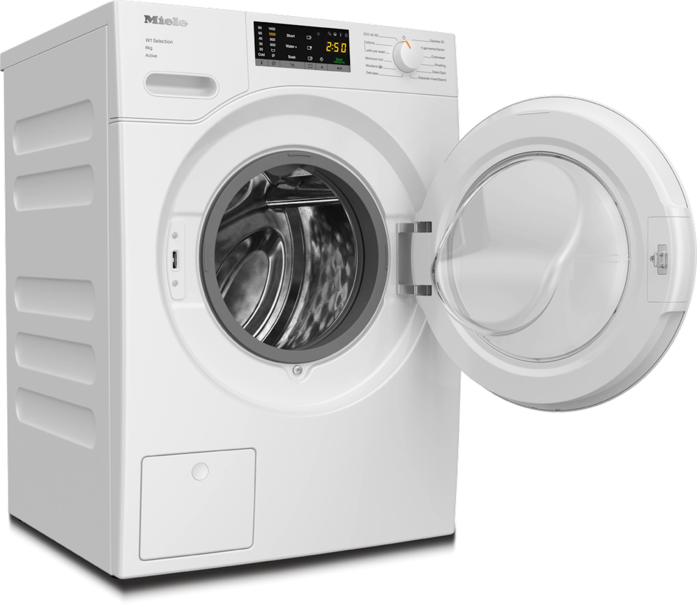Skalbimo mašina Miele WSA123 WCS 8kg Active | baltos spalvos aprašymas - Prekės nuotrauka