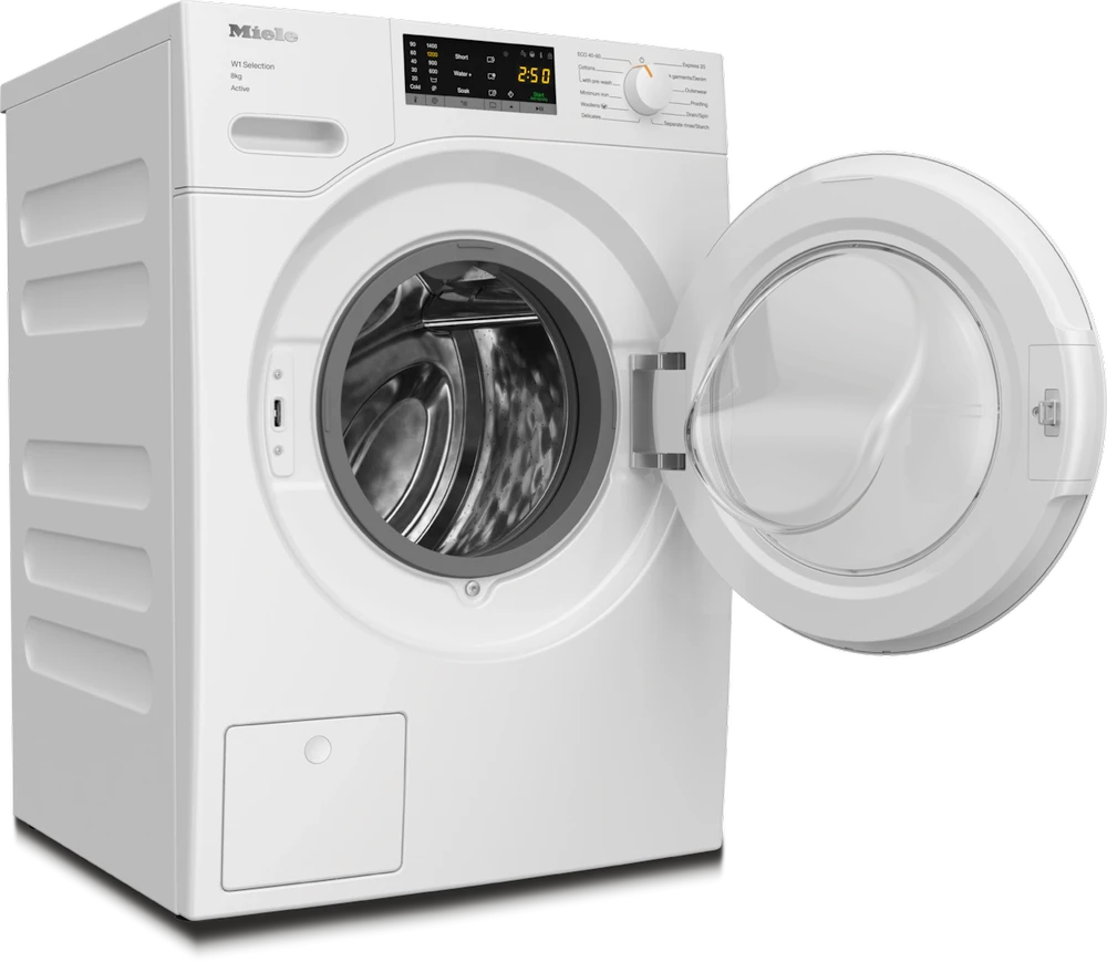 Skalbimo mašina Miele WSA123 WCS 8kg Active | baltos spalvos aprašymas - Prekės nuotrauka