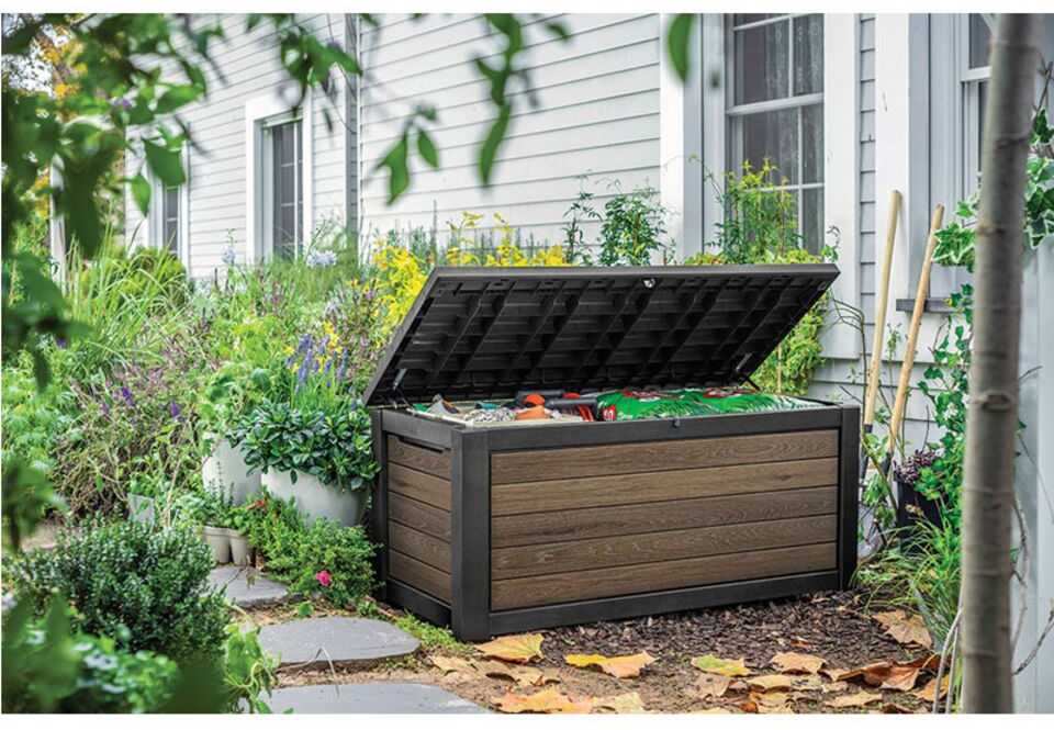 Sodo dėžė Keter Deco 630 L, spalva: walnut (graikinis riešutas)