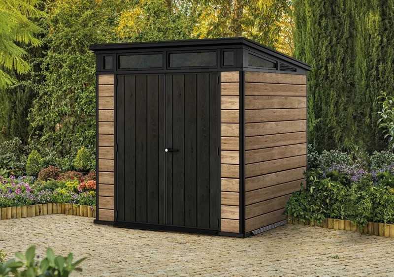 Sodo sandėliukas Keter Penthouse Signature Collection 7x7, uosio (ashwood) spalvos