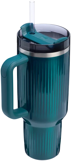 Gertuvė Stanley The Quencher H2.0 Fluted Tumbler | 1,18 L | Mėlyna | Su šiaudeliu