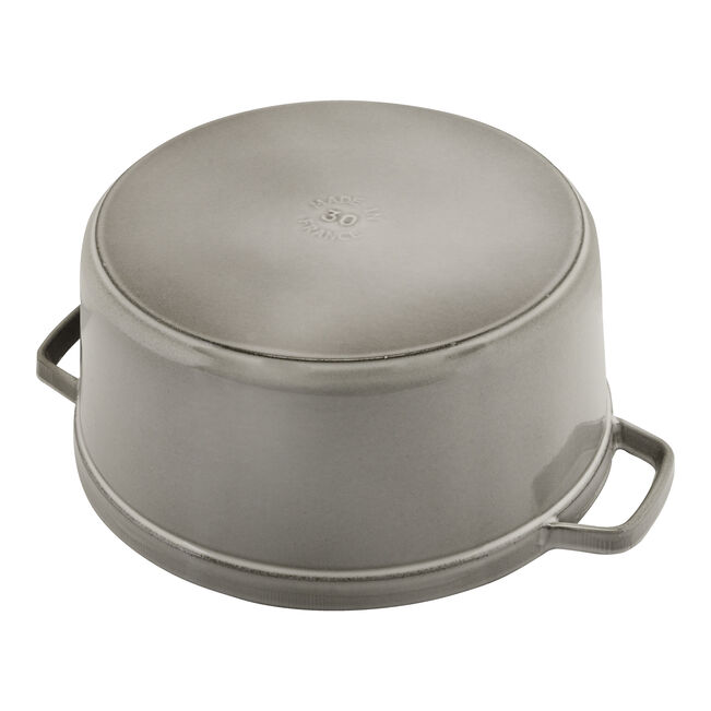 Staub La Cocotte 26 cm apvalus ketaus puodas troškinimui, grafito pilkos spalvos | 40509-312-0