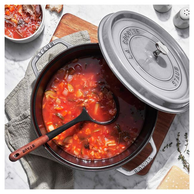 Staub La Cocotte 26 cm apvalus ketaus puodas troškinimui, grafito pilkos spalvos | 40509-312-0
