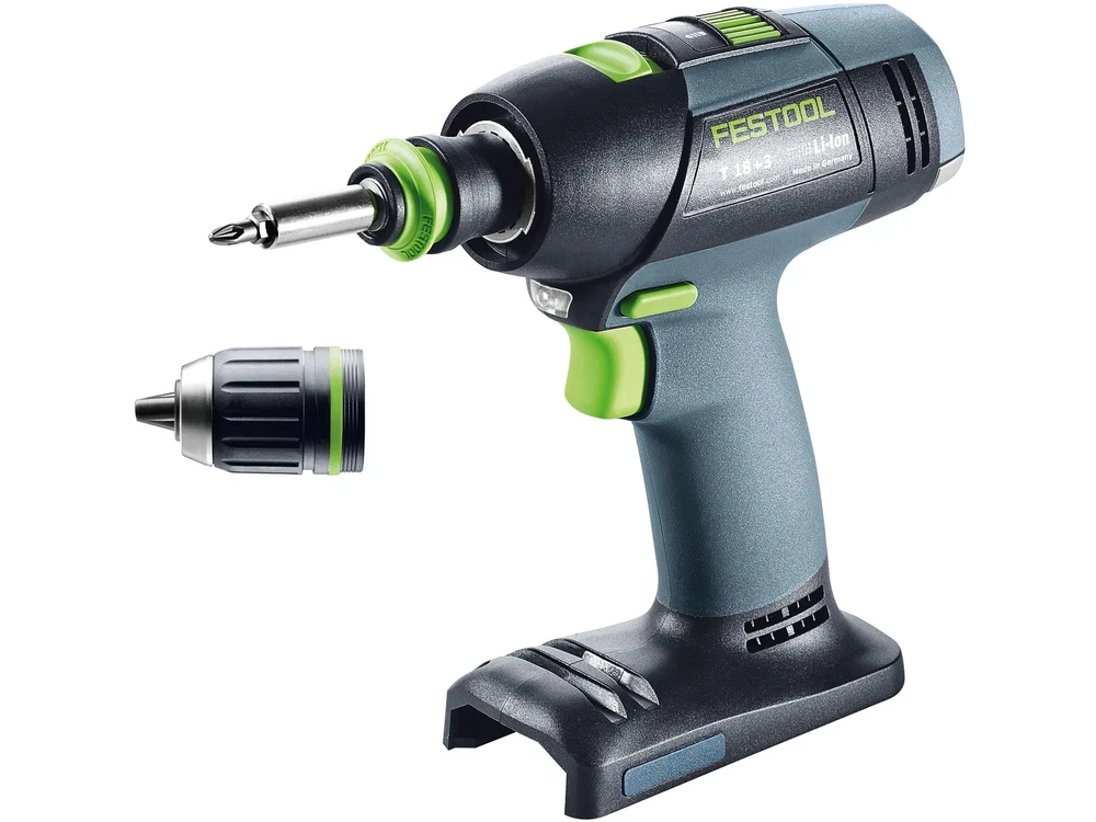 Festool T 18+3 su keičiamu griebtuvu