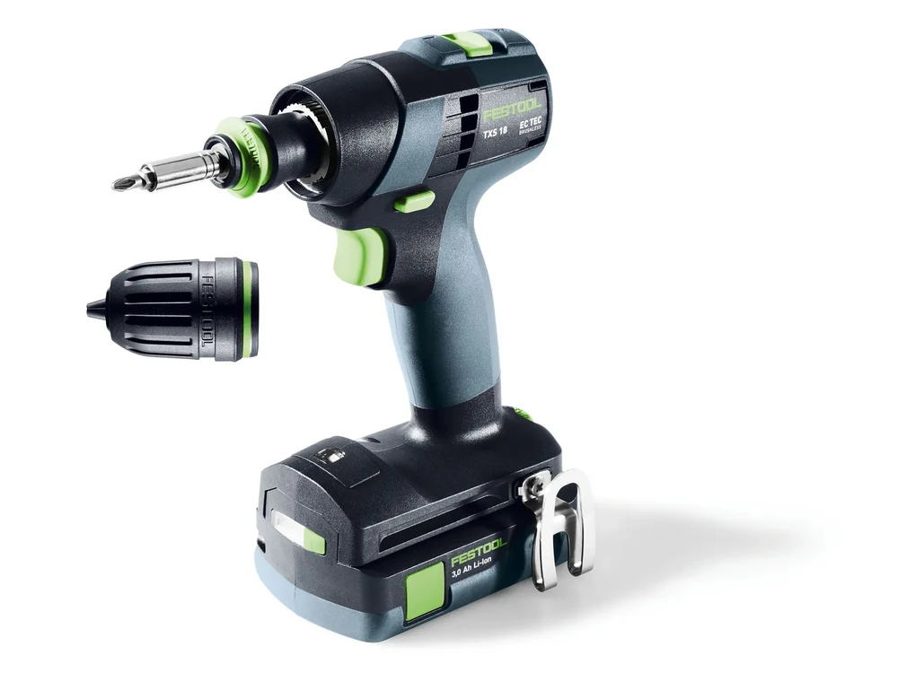 Festool TXS 18 gręžtuvas su keičiamais antgaliais
