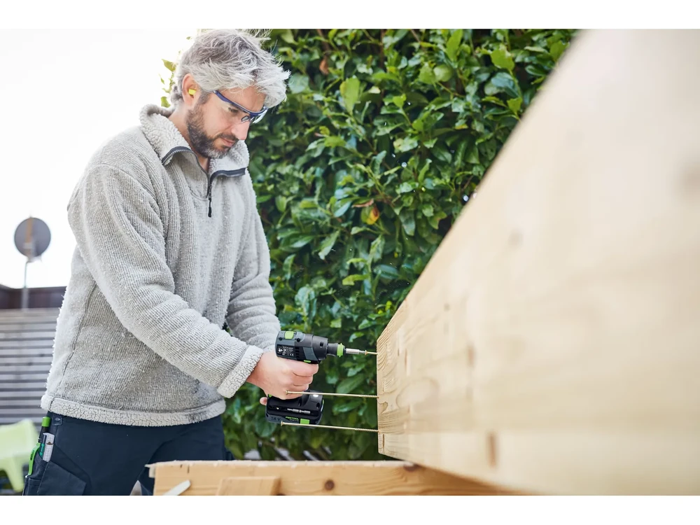 Akumuliatorinis gręžtuvas-suktuvas Festool TXS 18 C 3,0-Set; 2x3,0 Ah akum