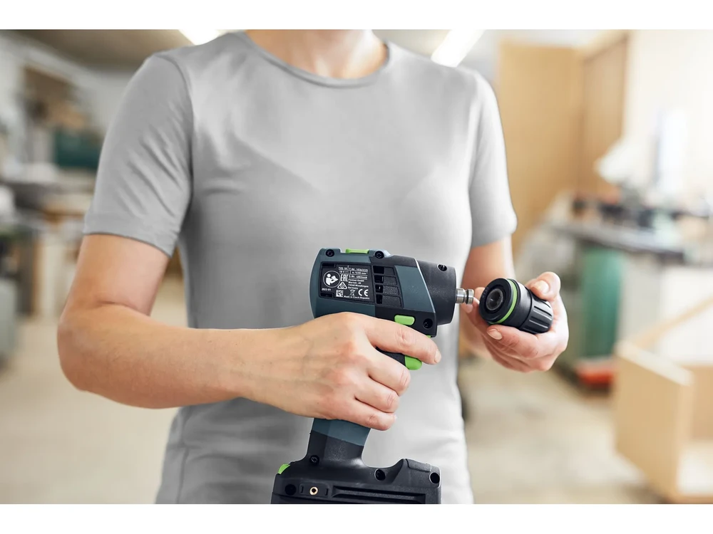 Akumuliatorinis gręžtuvas-suktuvas Festool TXS 18 C 3,0-Set; 2x3,0 Ah akum