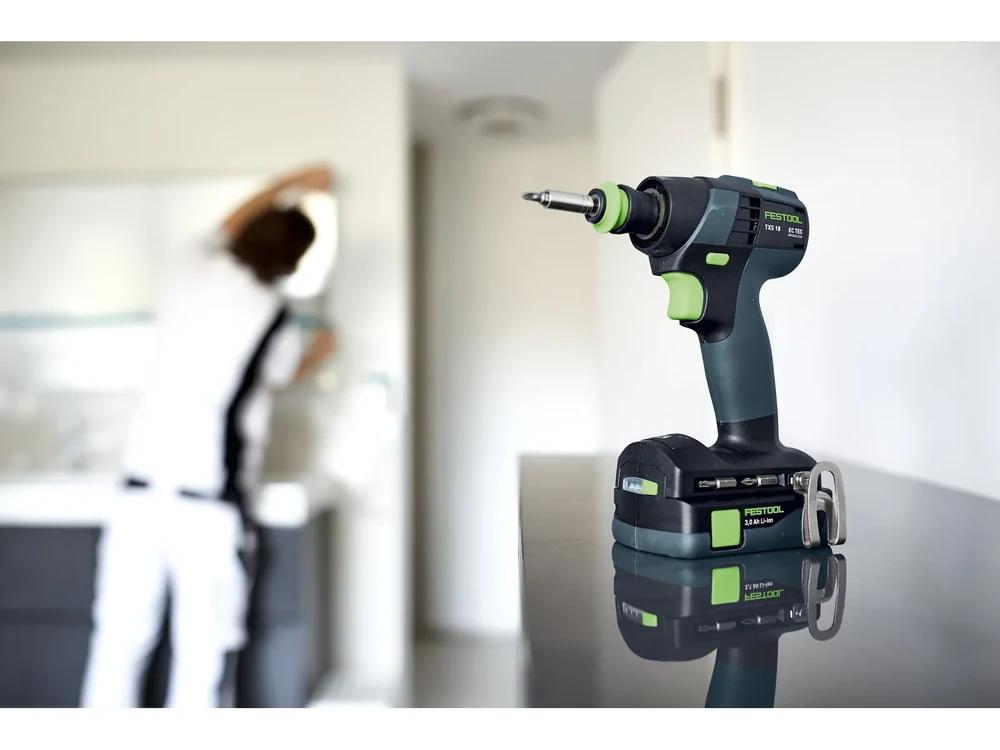 Akumuliatorinis gręžtuvas-suktuvas Festool TXS 18 C 3,0-Set; 2x3,0 Ah akum