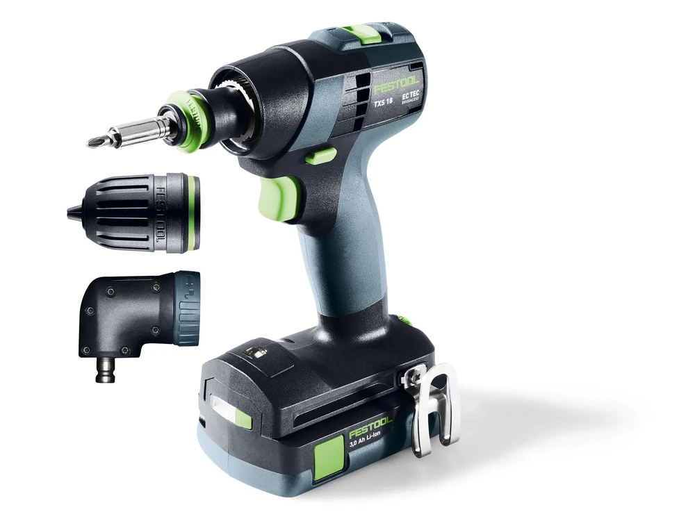 Festool TXS 18 gręžtuvas su keičiamomis galvutėmis