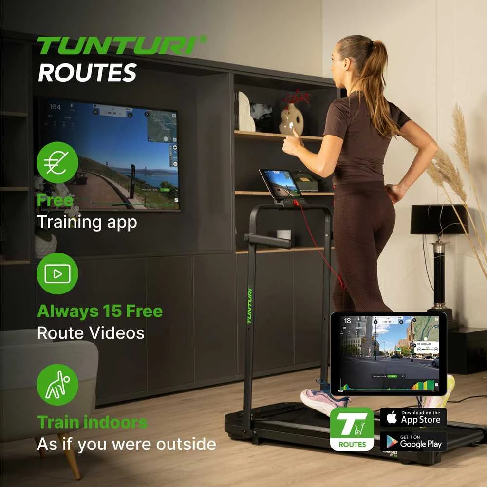 Bėgimo takelis Tunturi Cardio Fit T5 su Bluetooth funkcija aprašymas - Prekės nuotrauka