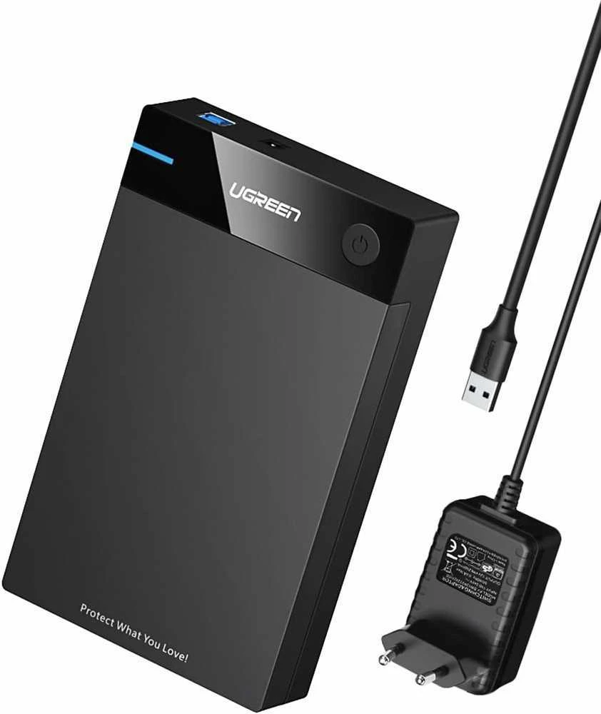 UGREEN nešiojamas išorinis HDD korpusas 3.5" / 2.5" SATA SSD/HDD, USB 3.0, SATA III, UASP, 5 Gb/s (50422)