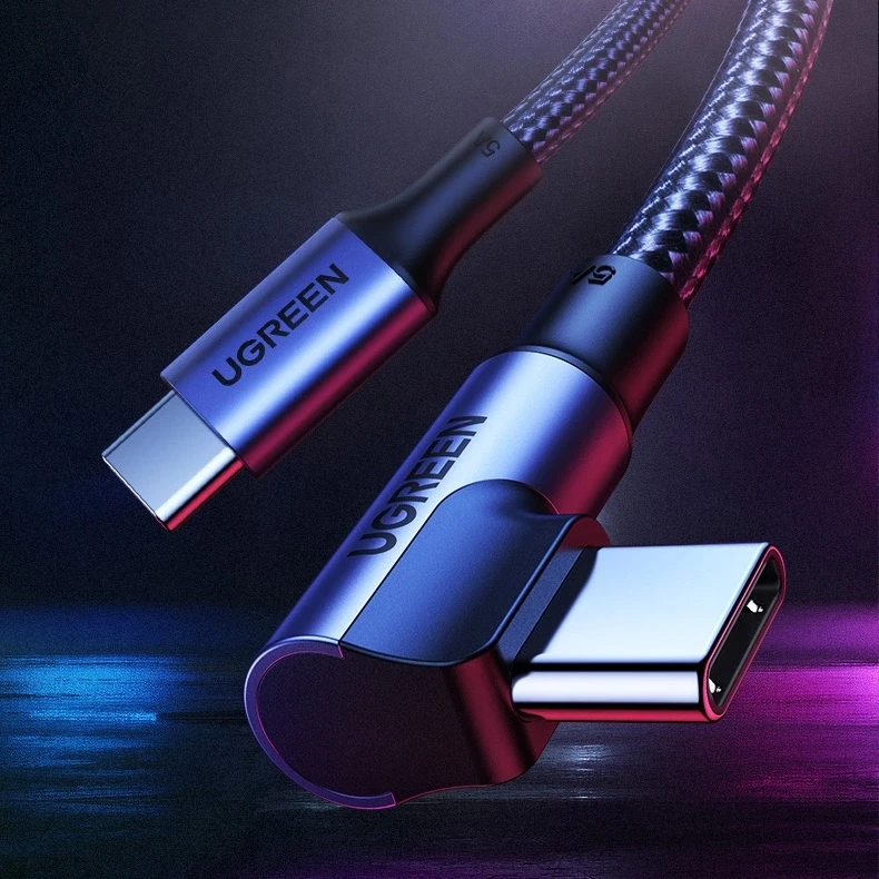 Kampinis įkrovimo laidas UGREEN US334 USB-C–USB-C, 5 A, PD 100 W, 1 m
