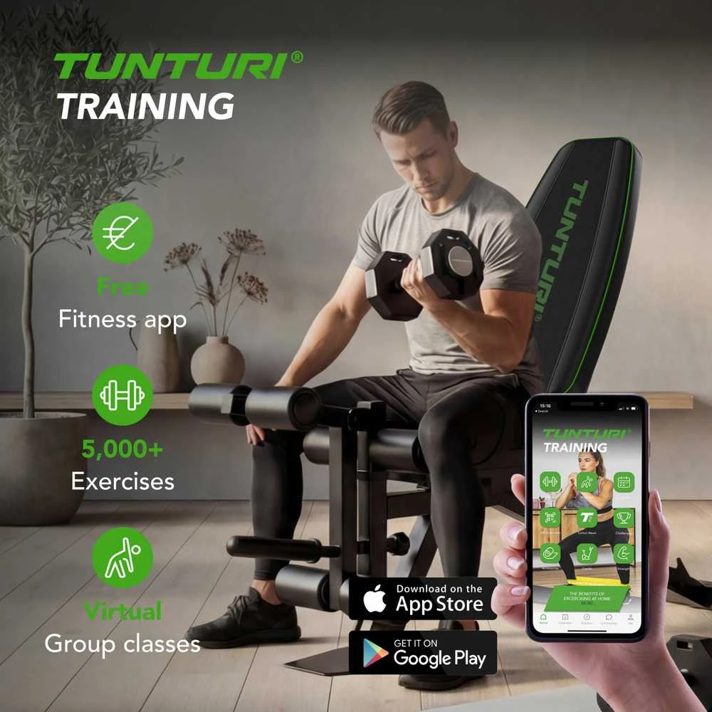 Tunturi UB60 suoliukas su mobilia programele