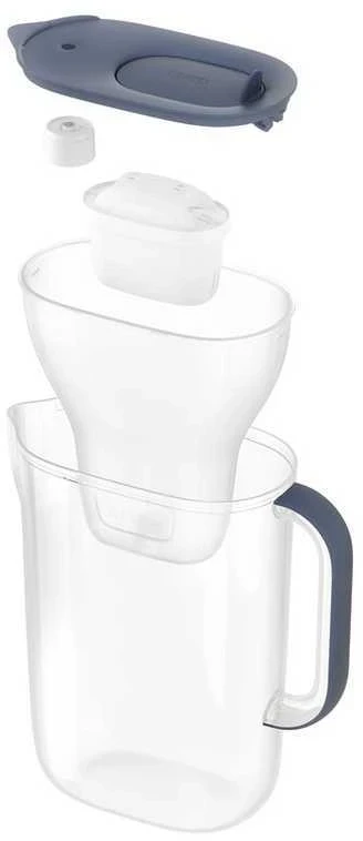 Vandens filtravimo ąsotis BRITA Style Essential 2.4L, mėlynos spalvos su 2x MAXTRA PRO filtrais