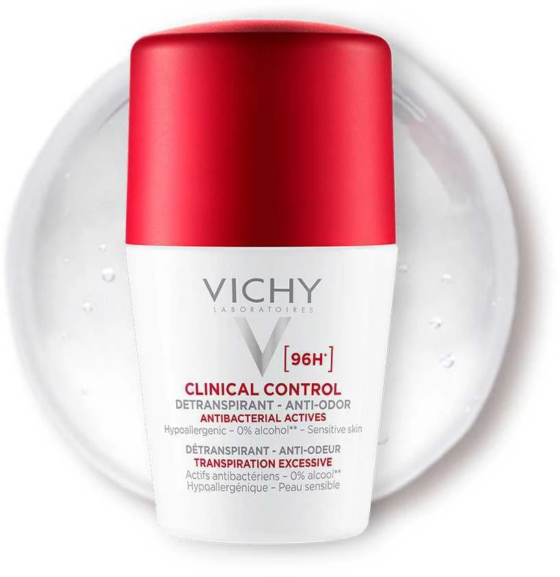 Vichy Clinical Control rutulinis dezodorantas su raudonu dangteliu