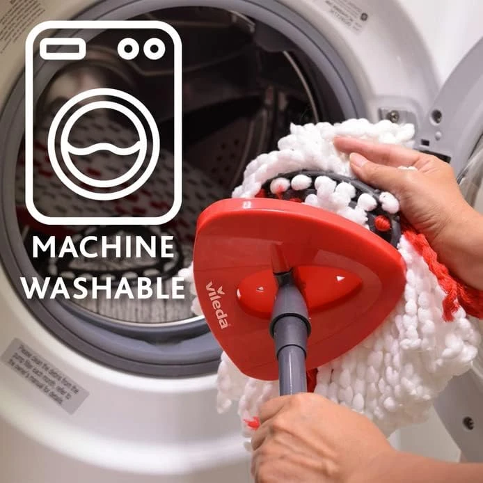 Vileda Easy Wring & Clean Turbo Grindų plovimo šluota su besisukančiu gręžtuvu | Teleskopinė rankena 85 – 123 cm