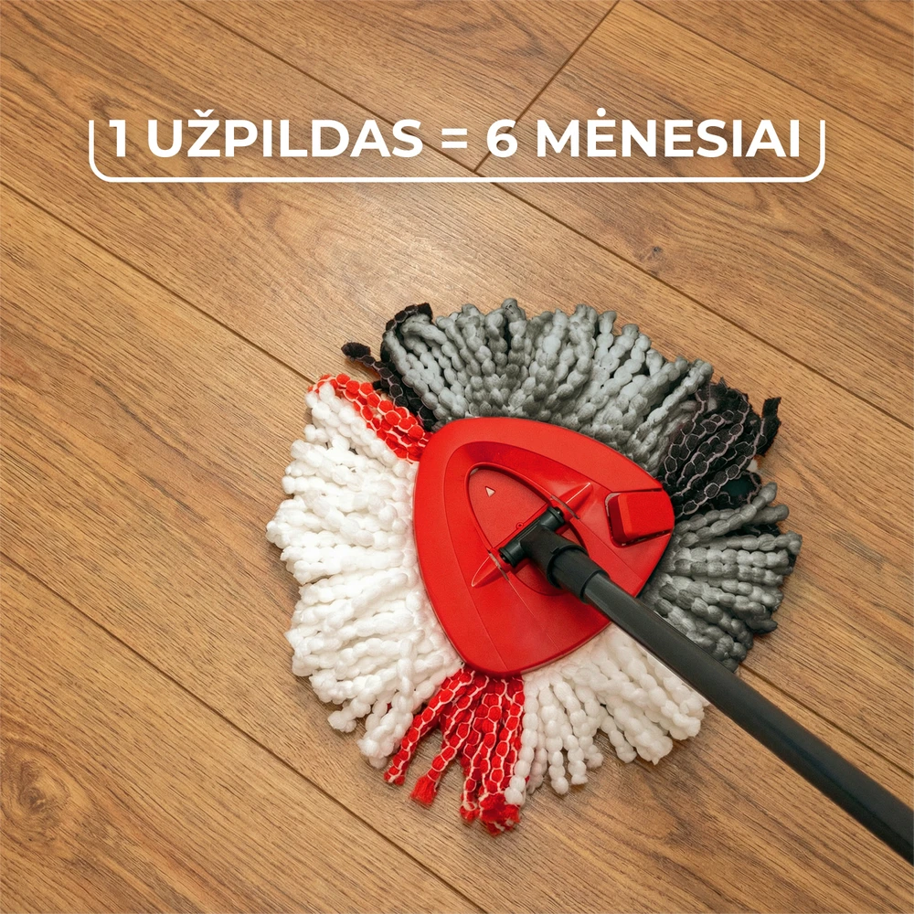 VILEDA Turbo šluotos atsarginė 2in1 mikropluošto šluostė, 1 vnt.