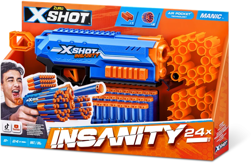 XShot X-SHOT žaislinis šautuvas Manic Insanity, 1 serija, 36603