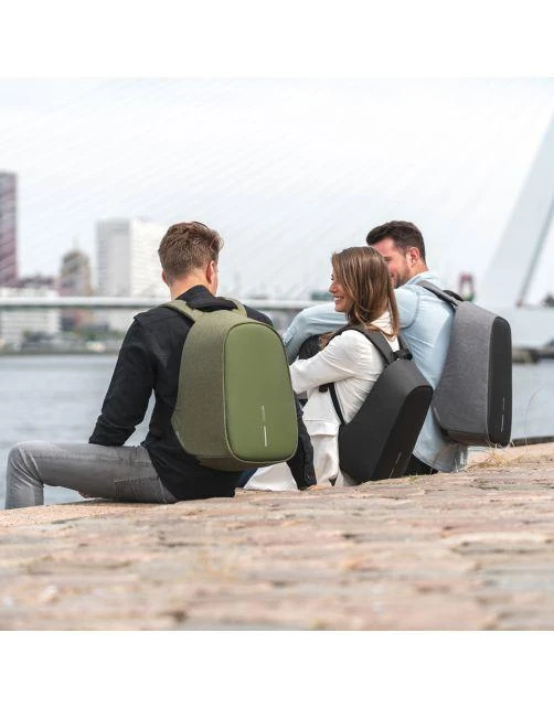 Kuprinė su apsauga nuo vagių XD Design Bobby Hero Regular, Žalios spalvos